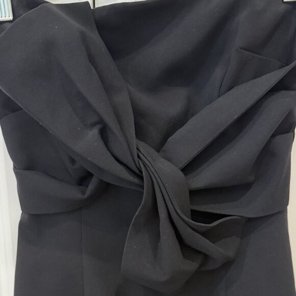 Likely Strapless Black Dress Twist Front Mini Dress, size 0 - Picture 3 of 4